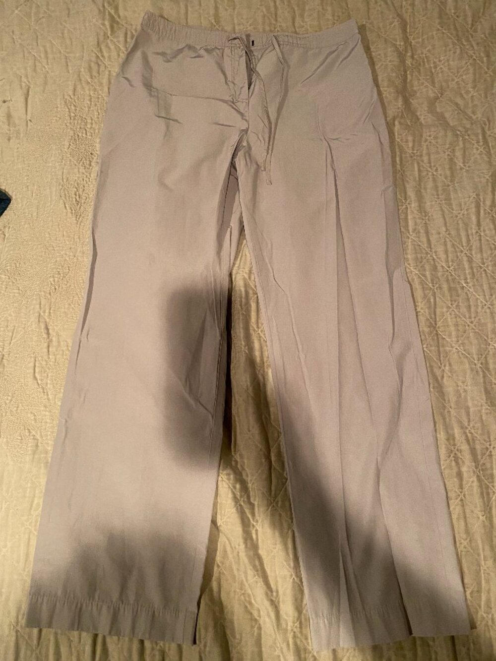 J. Jill Women's Khakis-Size 10- Polyester and Cotton-Elastic/Tye Waistband